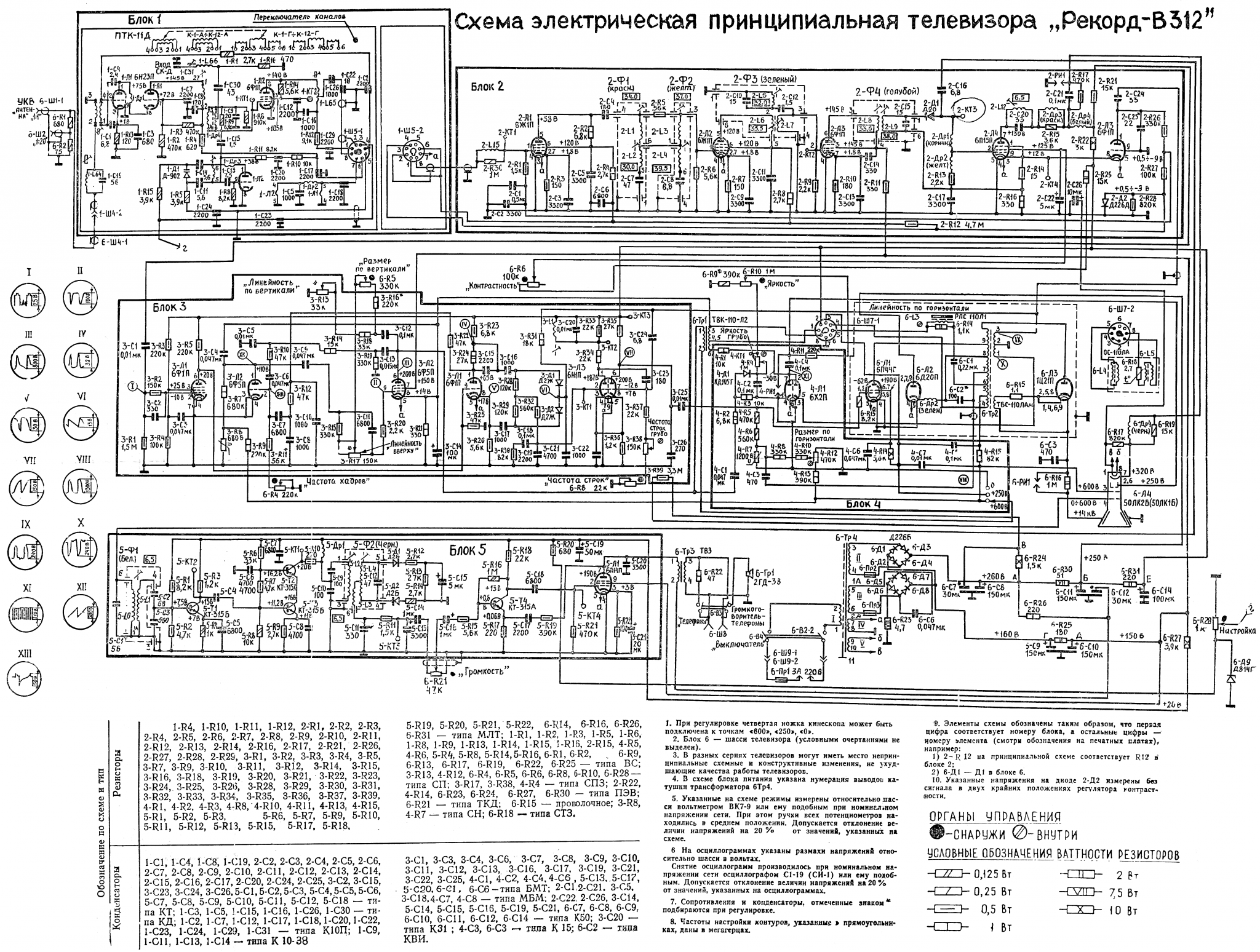 Схема телевизора рекорд